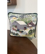 Grandma Moses Springtime At The Farm Throw Pillow - €36,18 EUR