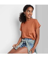 Wild Fable Women&#39;s Crop Top Tee Shirt 100% Cotton Cuffed Sleeve  Sz XS S... - €3,46 EUR