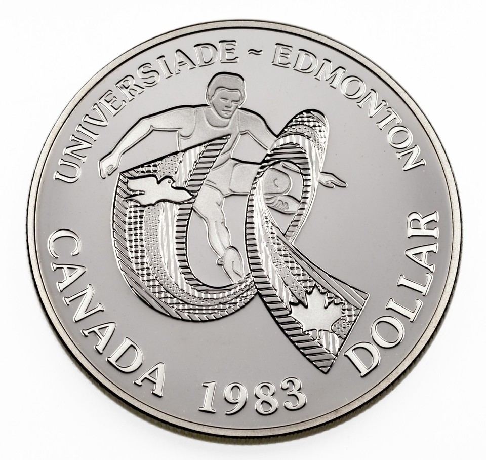 1983 Canada Silver Dollar Proof (Edmonton University Games) Lot of 12 w/Box, CoA Item image 3