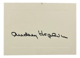 Audrey Hepburn Signiert 3x5 Index Karte Bas A55986 - £1,549.93 GBP