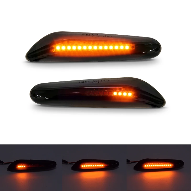 Smoke Lens Dynamic Flowing LED Turn Signal Side Marker Light Blinker Lamp for  E - £113.51 GBP