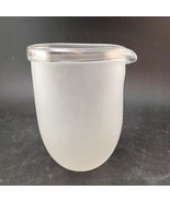 RARE Signed SIMON MOORE Art Glass Frosted Small 4.75&quot; Pitcher c.1994, Mi... - $75.00