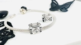 Genuine Sterling Silver 925 Retro Vintage Camera Photography Bead Charm With CZ - £16.52 GBP