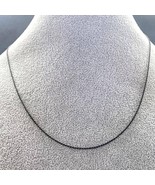 Black Rhodium Plated 025-1.2MM Rope Chain .925 Solid Sterling Silver18&quot; - $336.50 MXN