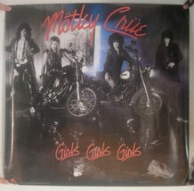 Motley Crue Poster Promo Girls Motorcycles Band Members - $45.59