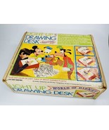 Vintage Disney Light Up Drawing Desk Box World Of Arts &amp; Crafts - £14.13 GBP