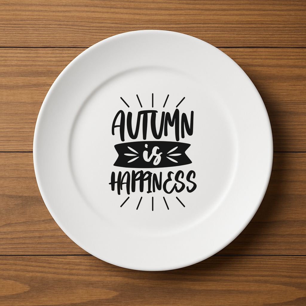 Autumn Is Happiness Plate - $14.98+