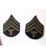 WWII US Army Tech Sergeant Tech 5 Patch matched pair - £8.88 GBP