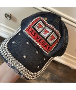 Triple 7 Bling Las Vegas Adjustable Denim Hat 100% Cotton Women’s - $23.23 CAD