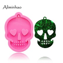 Halloween Skull Silicone Mould for DIY Keychain Ring Epoxy Resin Craft Mold - £6.38 GBP