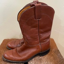 Vintage Abilene Western Cowboy Brown Leather Boots Men&#39;s 9.5 Womens 11.5 6621 - £43.07 GBP