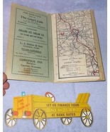 Warsaw Indiana Advertising Folder with Cram&#39;s Highway Map ca.1930&#39;s - $9.95