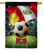World Cup Peru House Flag Soccer 28 X40 Double-Sided Banner - £29.55 GBP