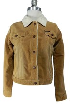 Angel Jeans Brown Corduroy Faux Fur Lined 97% Cotton Jacket Sz L Made in... - £31.38 GBP