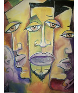 Original 8x10" Ethic African American Urban Canvas Wall Art 3:- R Doward Fine Ar - $18.81
