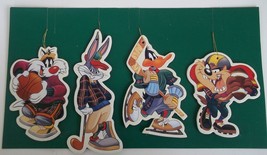 Looney Tunes 4 Winter Sports Christmas Ornaments Taz Daffy Bugs Sylvester 1993 - £7.76 GBP