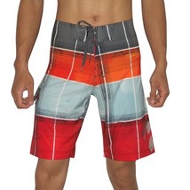 Mens/Guys Billabong Domino Quad Stretch Gray/Rd Boardshorts Board Shorts New $50 - £23.88 GBP