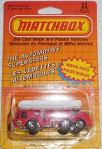  Matchbox 1987 "Extending Ladder Fire Engine" Mint Car On Sealed Card MB 18 - $6.00