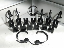 Lot of 13x Logitech Dual H820e Bases and 7x Headsets AS-IS for Parts  - £221.47 GBP