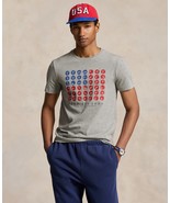 Polo Ralph Lauren T-Shirt Men&#39;s XL Grey Heather Custom Slim Fit Team USA - $755.65 MXN