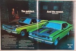 1971 Print Ad Plymouth Duster 340 &amp; Duster Twister Green Sports Cars - £13.84 GBP