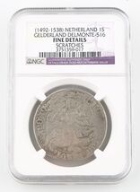 (1492-1538) Niederlande Silber Stuvier (NGC Fein Detail) Gelderland Delm... - $758.97