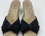 Ferragamo Grisson Women Wedge Espadrille Sandal sz 6.5 B Black Beige REA... - £49.14 GBP