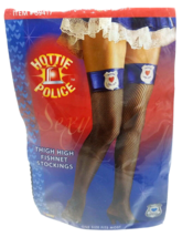 Hottie Police Cops Fishnet Blue Badge Thigh Highs Ladies Costume Stockings - £6.29 GBP