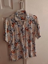 Vintage Tommy Bahama Shirt Mens Size M 100% Silk Hawaiian Floral Button Up - £26.37 GBP