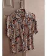 Vintage Tommy Bahama Shirt Mens Size M 100% Silk Hawaiian Floral Button Up - £25.94 GBP