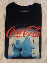 Vintage Official Coca-Cola Blue Short Sleeve Polar Bear Graphic T-Shirt ... - £14.19 GBP