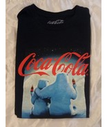 Vintage Official Coca-Cola Blue Short Sleeve Polar Bear Graphic T-Shirt ... - £13.95 GBP