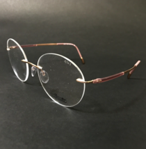 Silhouette Brille Rahmen 5554 I0 3530 Venture Lila Gold Rahmenlose 54-19... - $233.39