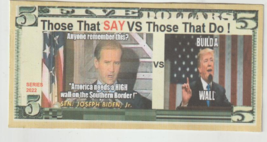 2022 Biden Vs Trump Those that say and those that do $5 Novelty Bill yes Buy now - £2.35 GBP