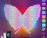 NEW Butterfly RGB Color Changing LED Wall Light w/ Remote 11.5x9&quot; blue &amp;... - £12.98 GBP