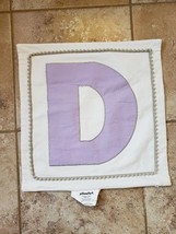 NWOT Pillowfort Pillow Case Cover Initial Letter D 16&quot; x 16&quot; - £15.76 GBP