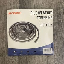 Magzo Pile Weather Stripping White Brush Seal Strip Window Door Draft St... - $13.29
