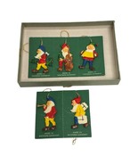 5 Vintage Hand Painted Western Germany Dwarfs Christmas Ornaments W/ Gre... - $1,848.80 MXN