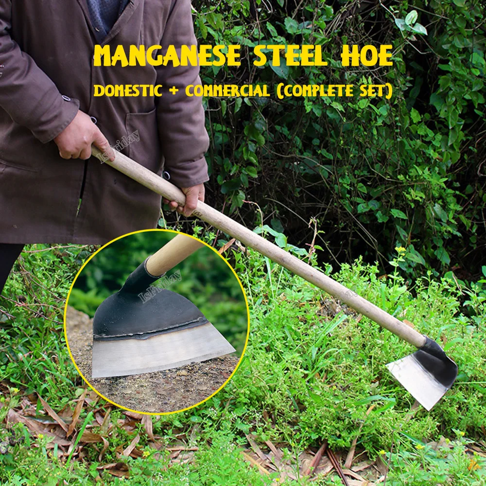 Garden Weeding Hoe Manganese Steel Agricultural Tool Handheld Labor-saving - £21.82 GBP+