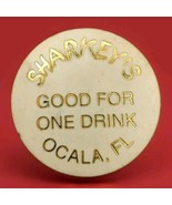 Sharkey&#39;s Lounge Wooden Nickel Drink Tokens Pub Bar Ocala Florida Vintage - $11.47