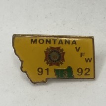 Montana State VFW Veterans Of Foreign Wars Patriotic Enamel Lapel Hat Pin - $7.95