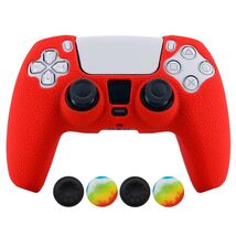 Hikfly PS5 Controller Silicone Skin Cover Red with 4 Thumb Grips - $67.88 MXN Hikfly PS5 Controller Silicone Skin Cover Red with 4 Thumb Grips - $67.88 MXN