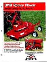 One(1) BMB Rotary Mower Model Estate 48 60 72 Dealer Sales Specs Acces. Brochure - £11.66 GBP