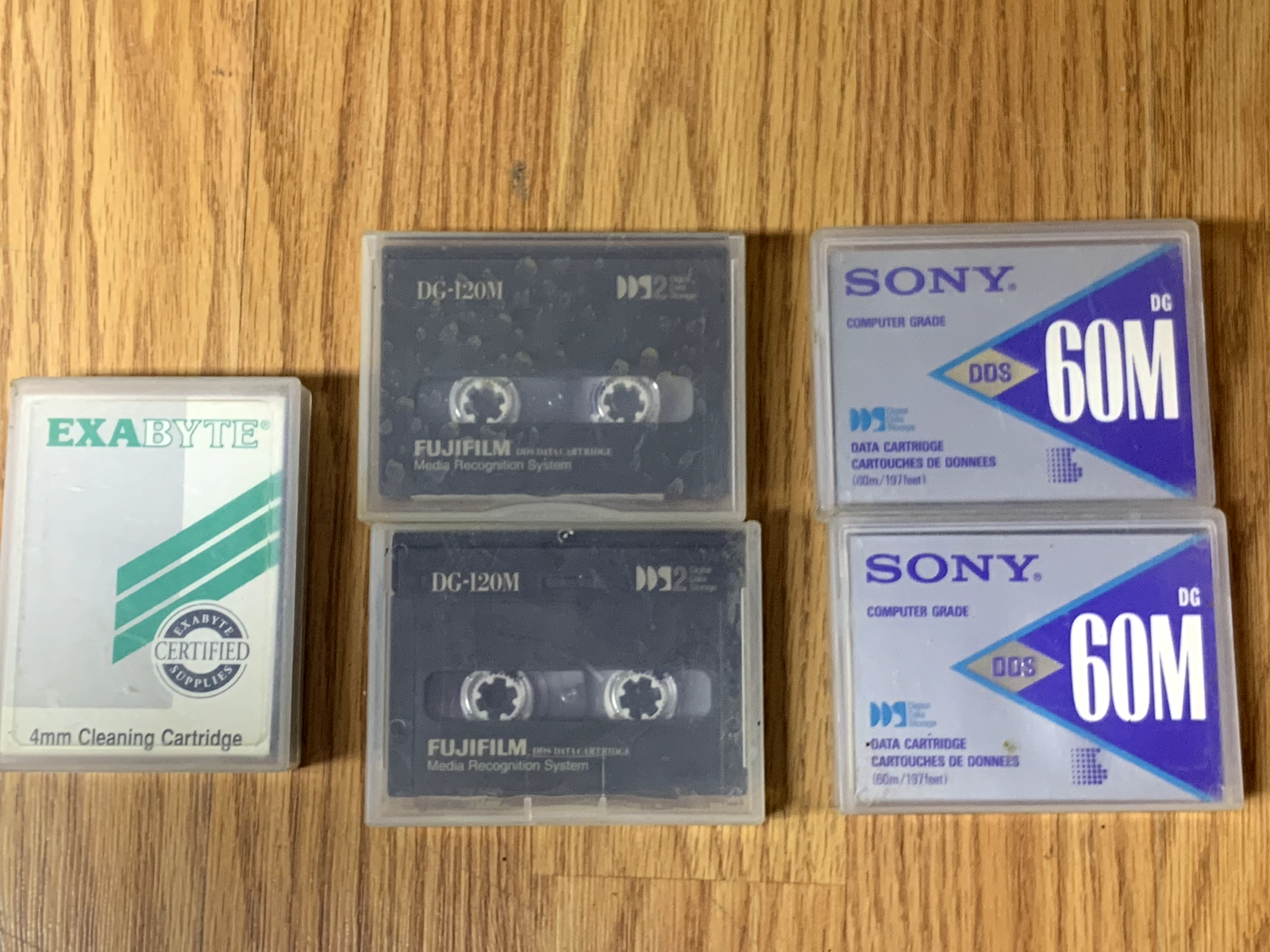 Primary image for Misc Data Cartridges - 2 Sony DDS DG-60M + 2 Fuji DDS2 DG-120M + 1 Cleaning Tape