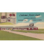 Coahoma Motor Court Clarksdale Mississippi Linen Postcard Unposted - £7.38 GBP