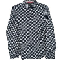 Jones New York Womens Blouse Size M Long Sleeve Button Front Collared Check - £10.13 GBP