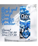 Rock and Metal Band Graffiti Tumbler |  20oz, 30oz | Music Lover | Free ... - $704.15 MXN