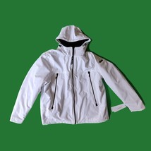 Calvin Klein Men Jacket Men Size Xl White Hooded Full Zip Infinite Stretch - £114.67 GBP