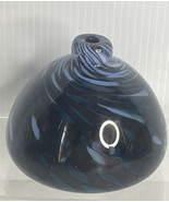 Vintage Murano Style  Studio Art Glass Handblown ORB Ball Vase Signed Da... - £17.09 GBP