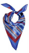 Blue White Striped Semi Sheer Scarf Wrap Bandanna 27” X 27” NEW - £5.58 GBP